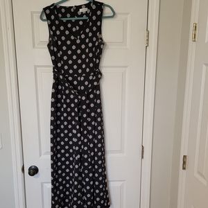 Calvin Klein black floral jumpsuit 10 like new